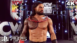 WWE 2K23 PS5 - Roman Reigns vs Scott Hall | WCW Monday Nitro (4K ULTRA HD) WWE 2K