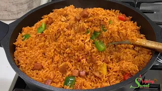 THIS IS THE EASIEST JOLLOF RICE + Tips To Make The Perfect Jollof RICE Every Time SOOO DELICIOUS 😋