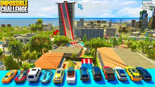 Indian Cars Vs Super Cars Vs Impossible City Side Cross Challenge in GTA 5!