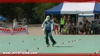 Amazing girl Slalom