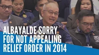 Albayalde sorry for not appealing 2014 dismissal