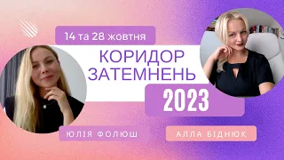 КОРИДОР ЗАТЕМНЕНЬ 14 та 28 жовтня 2023 Хто відчує зміни найбільше ?