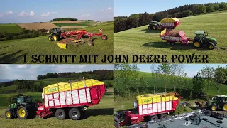 1 Schnitt mit John Deere Power / Pöttinger Technik