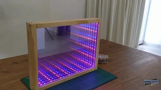 COMO HACER UN ESPEJO INFINITO CON TIRA LED RGB!!