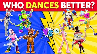 Who DANCES Better? 💃🎶 Five Nights at Freddy's VS The Amazing Digital Circus | FNAF vs TADC Edition