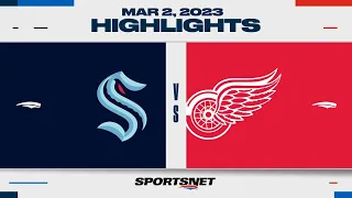 NHL Highlights | Kraken vs. Red Wings - March 2, 2023