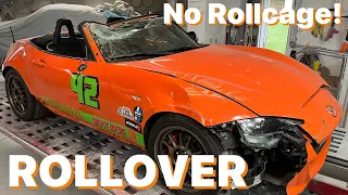 Mazda MX5 ROLLOVER!  #mx5 #crash #easteregg