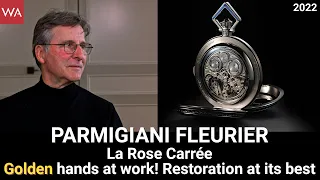 Parmigiani Fleurier LA ROSE CARRÉE. Golden Hands at work. Restoration at its best.