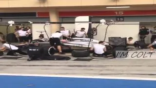 Jenson Button Pit Stop In The Mp4-29 Bahrain Mclaren 2014