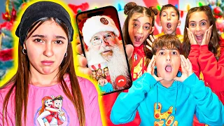 PAPA NOEL SORPRENDE A LOS NIÑOS MENOS A MI HIJA Y SE PONE CELOSA!