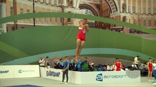 LISITSYN Aleksandr (RUS) - 2018 Trampoline Worlds, St. Petersburg (RUS) - Qualification Tumbling R2