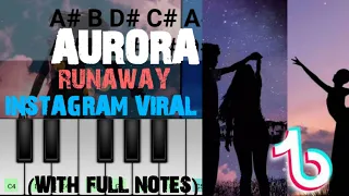 Runaway [FAST + SLOW] - AURORA | Mobile Perfect Piano Tutorial | Instagram Reels Song