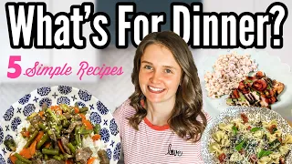WHAT’S FOR DINNER?! | *FIVE* Easy Meals Anyone Can Make | Save Money Meal Planning | Julia Pacheco