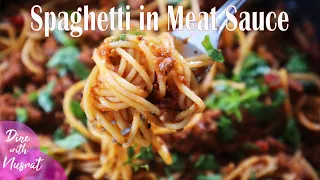 Spaghetti with Meat Sauce Recipe  #shorts