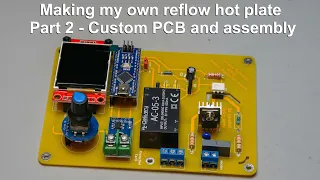 Making my own reflow hot plate - Part 2 - Custom PCB and assembly