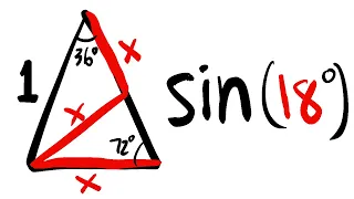 this special triangle gives us sin(18º)