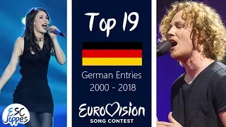 Germany in Eurovision [2000-2018] l My Top 19: German Entries