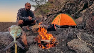 NO FOOD! Knife, Speargun And Lighter - Survival In The Wild