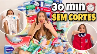 30 MINUTOS SEM CORTES *tudo que ganhei no chá revelação* 🥳💙