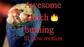 Match burning in slow motion