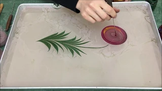 Ebru Art by Sevim Surucu- Carnation - Karanfil Ebrusu