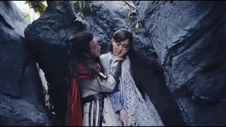 The abandoned girl narrowly escapes being eaten by wolves, meeting a prince who changes her destiny