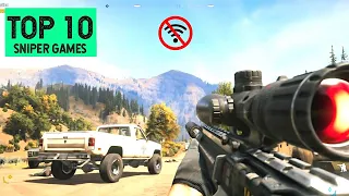 Top 10 New Best SNIPER Games For Android 2022 (online/offline)