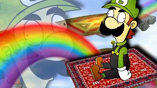 Luigi beats Rainbow Ride by doing absolutely nothing