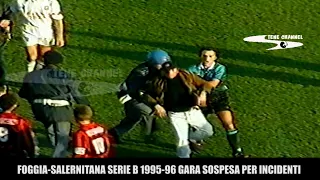 FOGGIA-SALERNITANA 1-3 GARA DEL 3 MARZO 1996 INCIDENTI SUGLI SPALTI E SOSPENSIONE DELLA PARTITA