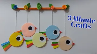 DIY Craft - Paper Birds  Craft | How To Make a Paper Birds Hanging| Paper Circle Birds Hanging