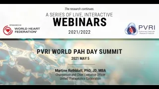 Martine Rothblatt PVRI World PAH Day Summit Presentation