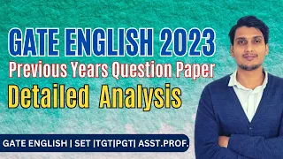 Gate English 2023 Previous Year Question paper analysis | Gate English 2024 Exam Prep