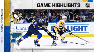 Penguins @ Blues 3/17 | NHL Highlights 2022