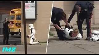 Cops 'Guns Drawn' Take Down Crying Girl Dressed as Stormtrooper Outside Star Wars Restaurant