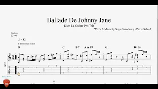 Ballade De Johnny Jane by Serge Gainsbourg & Pierre Sabard - Guitar Pro Tab