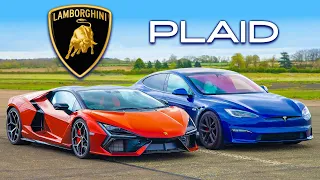 Lamborghini Revuelto vs Tesla Model S Plaid: ARRANCONES