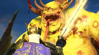 Massive TotalWar Warhammer cinematic battle - NURGLE vs BRETONNIA