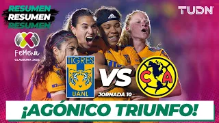 Resumen | Tigres vs América | CL2023 Liga Mx Femenil - J10 | TUDN