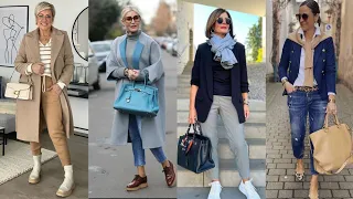 Causal winter outfits inspiration for women over 40, 50, 60 ✨ Chic outfits