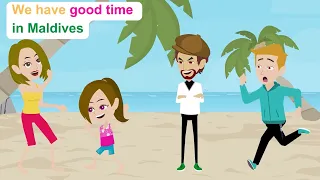 Ella's happiness in the Maldives - Funny English Animated Story - Ella English