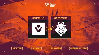 Sentinels vs. G2 Esports - VCT Americas Kickoff - Play-In Stage - Map 1