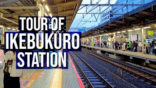 3rd Busiest Train Station in the World! IKEBUKURO STATION 池袋駅 [4K] | JAPAN WALKING TOURS