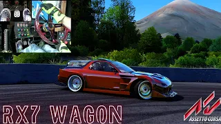Drifting Mazda RX-7 Wagon | Assetto Corsa | Wheel&Pedal Cam!