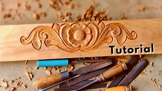 how to make a very simple design carving on the wood | tutorial for beginners | @pkt wood art