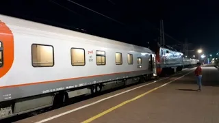 Отправление поезда № 82 "Белгород-Санкт-Петербург" со станции Тула-1-Курская
