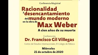 Conferencia magistral: Racionalidad y desencantamiento del mundo moderno en la obra de Max Weber