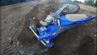 Crashing My YZ125 Going Over A Berm At Moto Pacific.