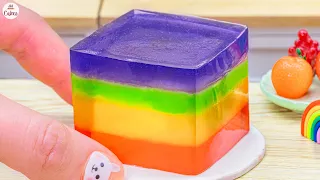 Delicious Rainbow Cake🌈1000+ Miniature Rainbow Jelly Cake Recipe🌞Best Of Rainbow Cake Ideas
