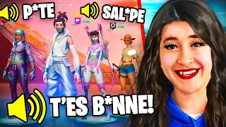 Je me fais passer pour une FILLE sur Fortnite en combler ! (on m'a insulté)