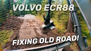 Repairs old road 🚜 Rocket scientist in excavator # 1 Volvo ECR 88